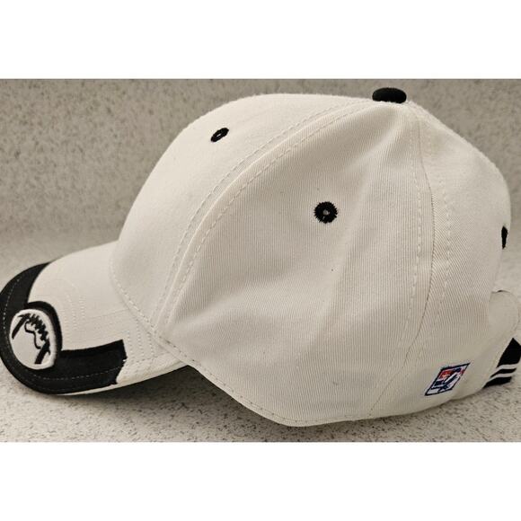 The Game Football Cap Hat Adjustable White with Black, Embroidered - Picture 5 of 10